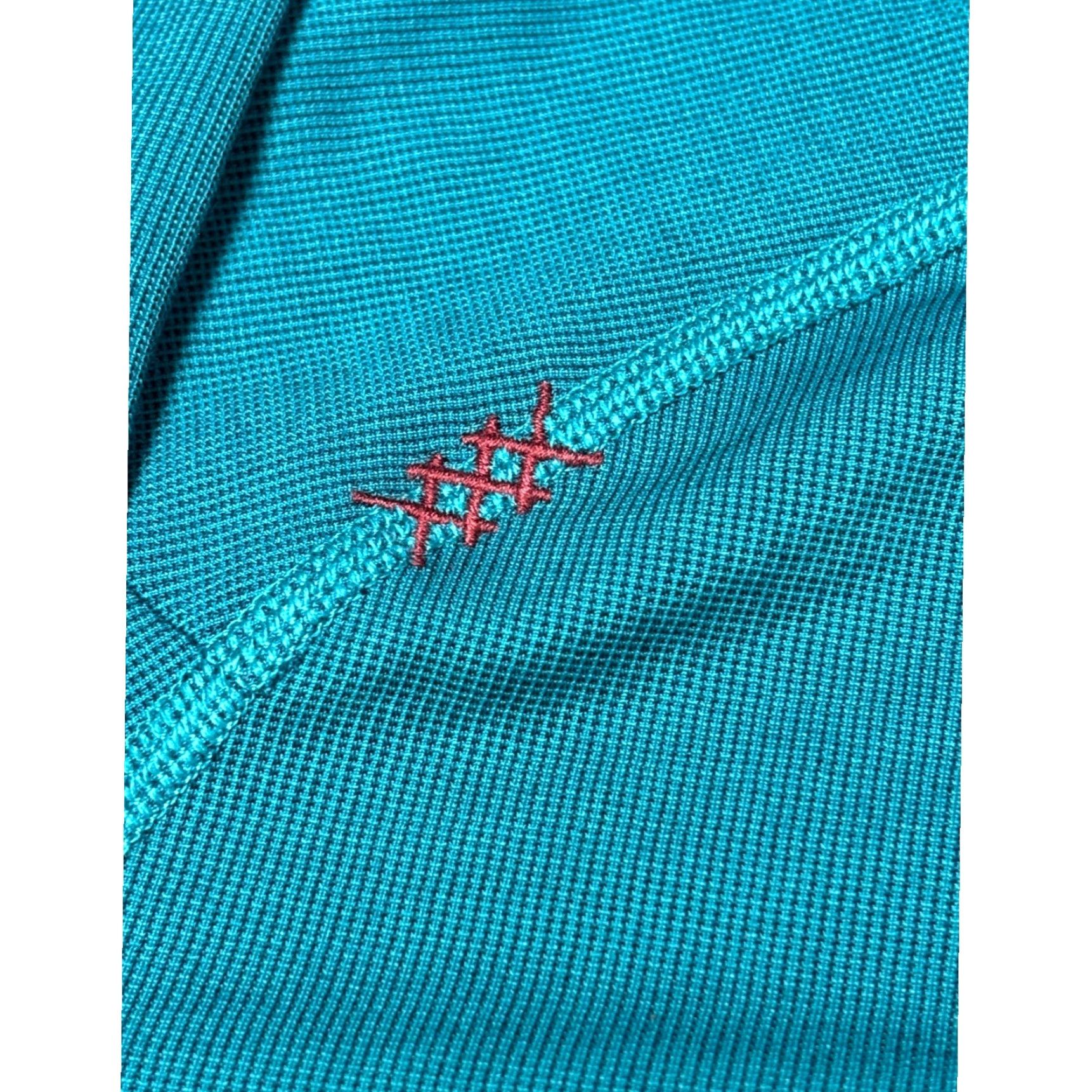 Rhone Rhone Long Sleeve Polo Shirt Men's M Teal Blue Athletic Top Golf Activewear Moisture Wicking Breathable Quick Dry Polo Shirt Mens Size US M / EU 48-50 / 2 - 2 Thumbnail