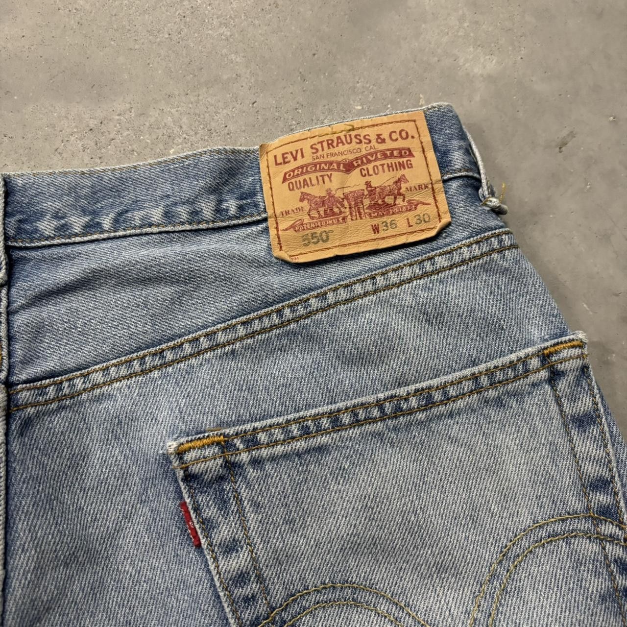 Levi's × Vintage Crazy Vintage Y2K/2000s Baggy Levi’s Light Wash Skater Denim Jeans! Size US 36 / EU 52 - 7 Thumbnail