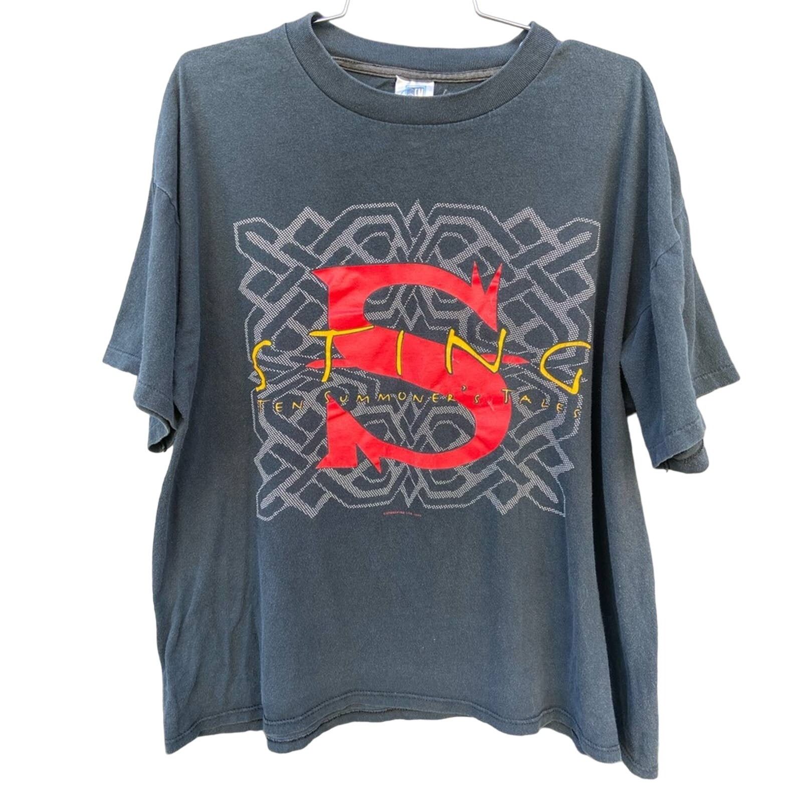 Vintage VTG Sting Ten Summoner’s Tales T Shirt- Rare! 1993 Size US XL / EU 56 / 4 - 1 Thumbnail