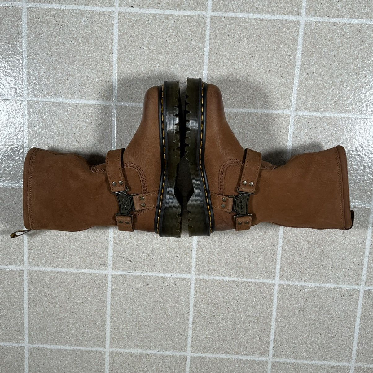 Dr. Martens Dr Martens Aniston HI Tumble Nubuck Biker Boots Desert Brown Size US 6 / IT 36 - 8 Thumbnail