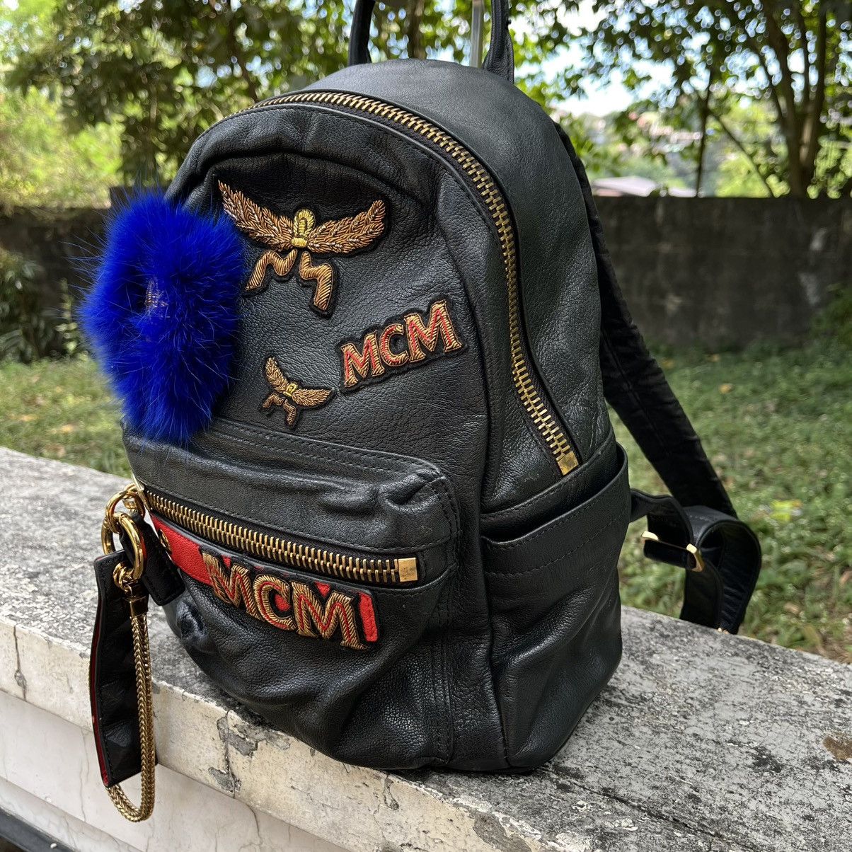 MCM MCM Stark Backpack Insignia Lambskin Leather Size ONE SIZE - 3 Thumbnail