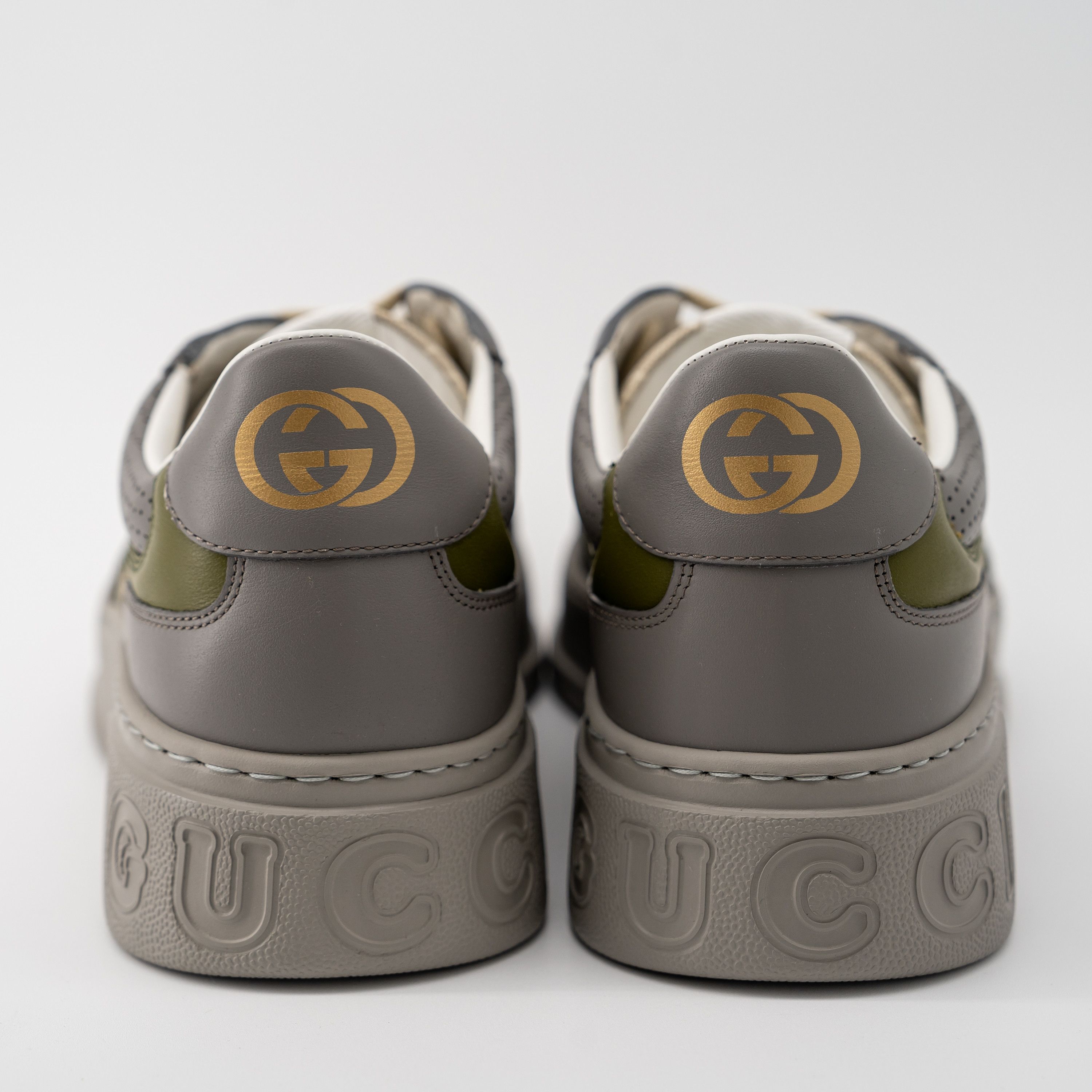 Gucci 12.5G 13 US Gucci GG Chunky Sneakers Beige Grey GG Leather Size US 13 / EU 46 - 4 Thumbnail