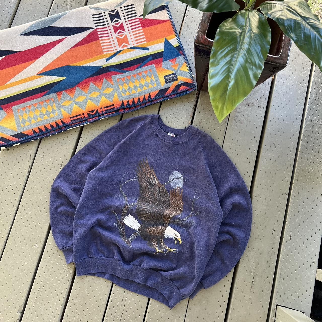 Vintage Vintage 90s Bald Eagle Nature Crewneck Size US XL / EU 56 / 4 - 2 Thumbnail