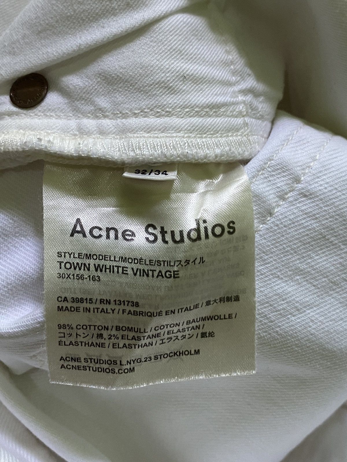 Acne Studios SICK💰 Acne Studios Town White Vintage Jeans Denim Size US 31 - 9 Thumbnail
