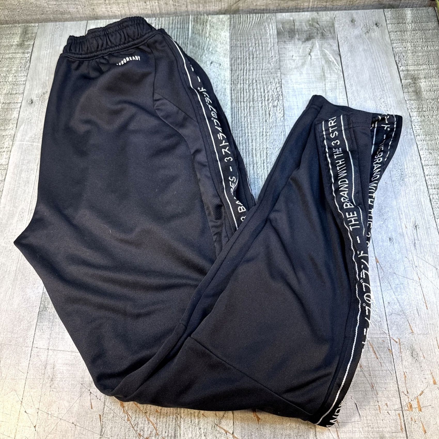 Adidas Adidas Mens Track Pants Black S Athletic Training Areoready Small Pants Men's Black Track Pants Athletic Training Areoready S Size US 29 - 6 Thumbnail