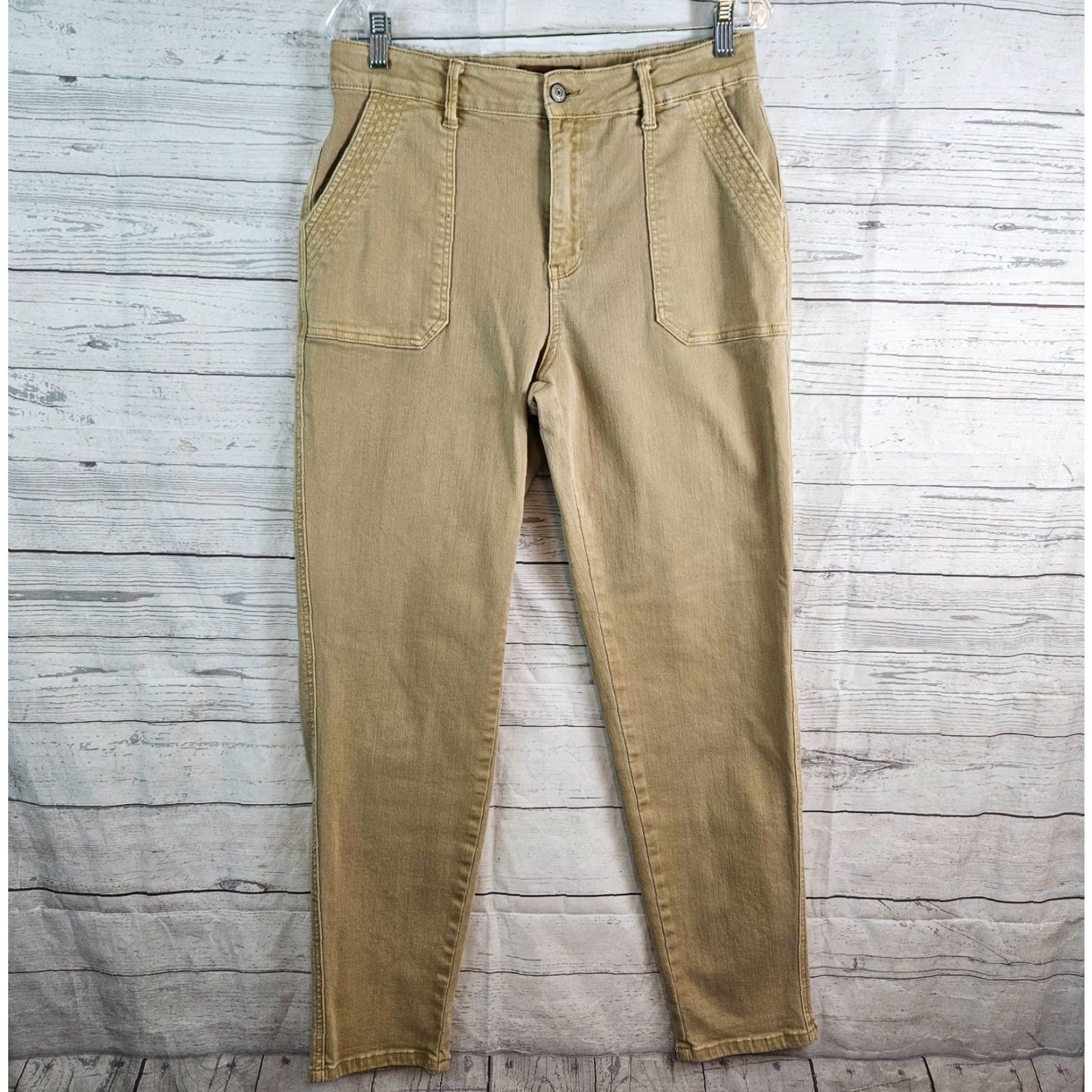 Vintage Judy Blue Jeans Womens Skinny High Rise 11 Tan Denim Cotton Blend 30.5 Inseam Size 32" / US 10 / IT 46 - 2 Thumbnail