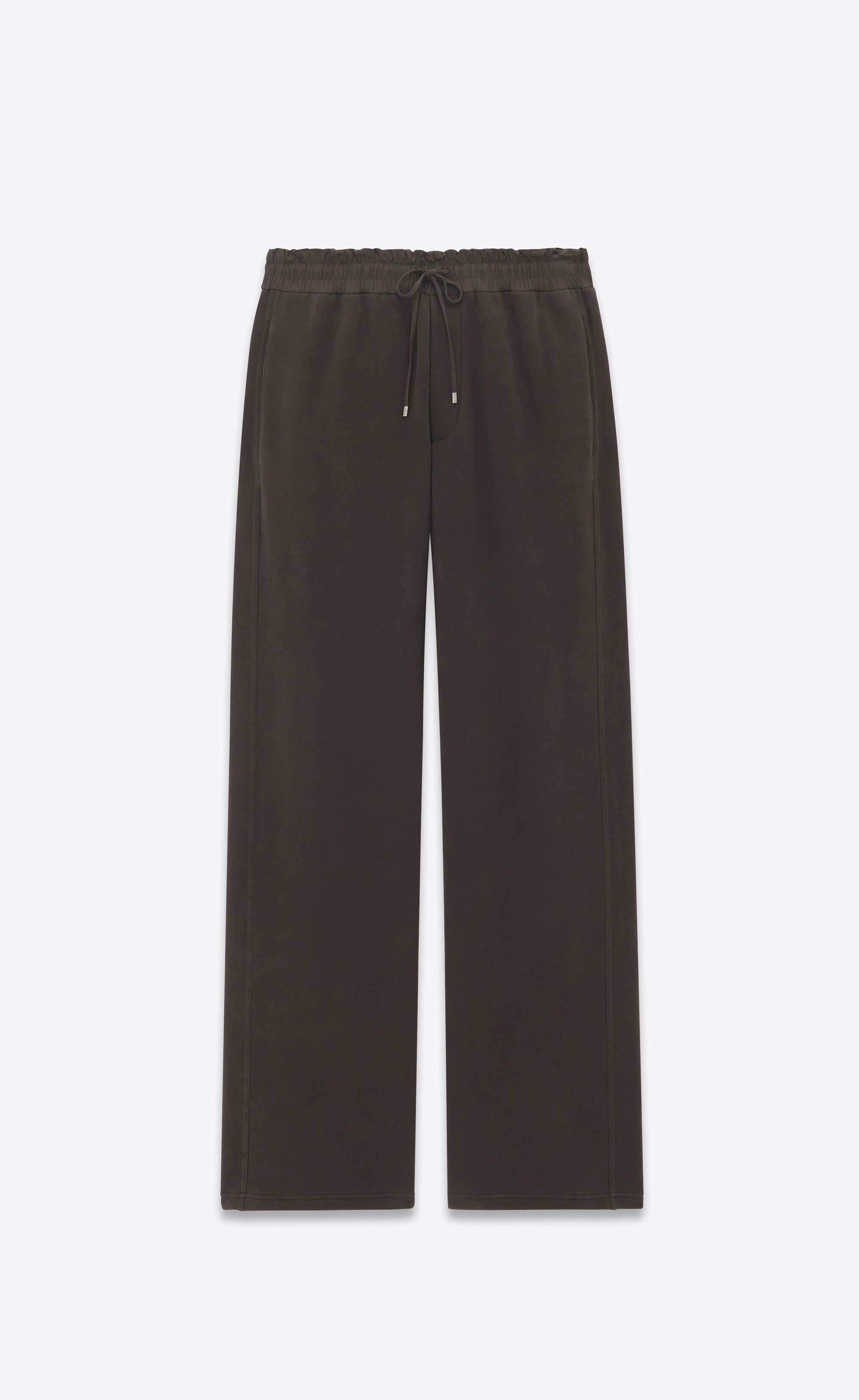 Saint Laurent Paris o1bcso1str1124 Wide Leg Sweatpants In Fleece in Brown Size US 38 / EU 54 - 1 Thumbnail