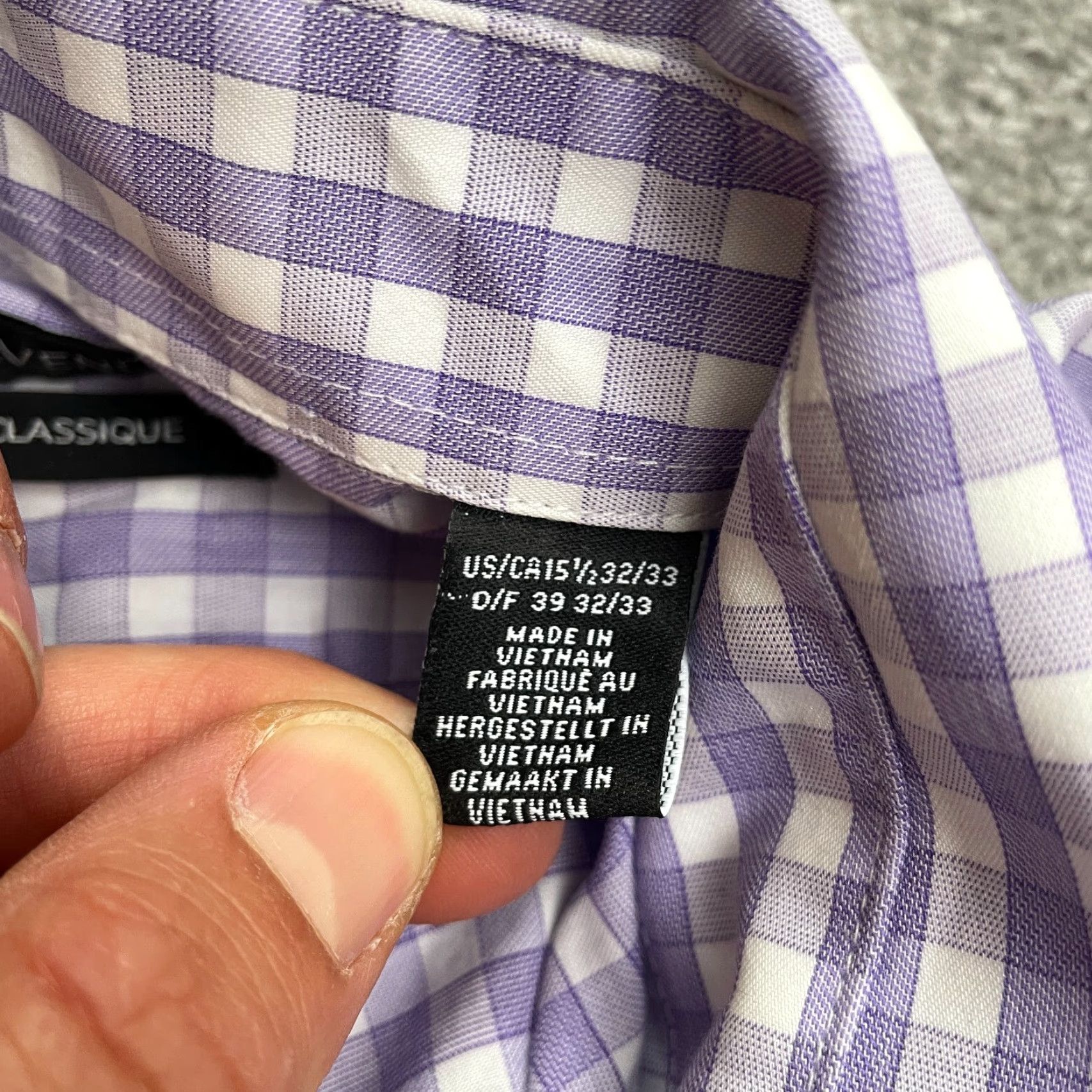 Saks Fifth Avenue Saks Fifth Avenue Dress Shirt Mens 15.5 32/33 Plaid Purple White Button-Down Regular Fit Adult Medium Purple Mens Size US M / EU 48-50 / 2 - 5 Thumbnail