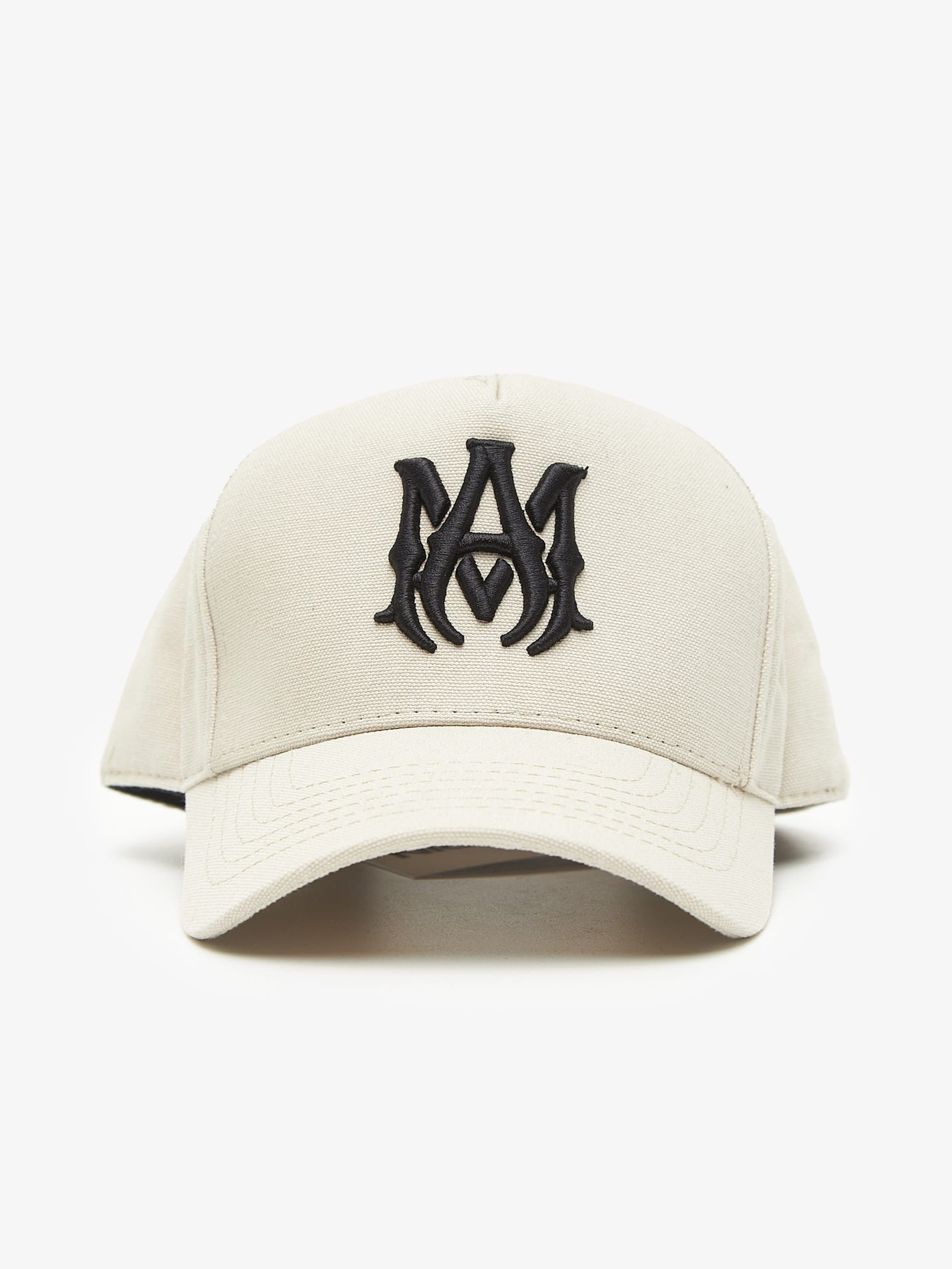 Amiri Beige Black Logo Embroidered Cotton Cap Size ONE SIZE - 1 Thumbnail