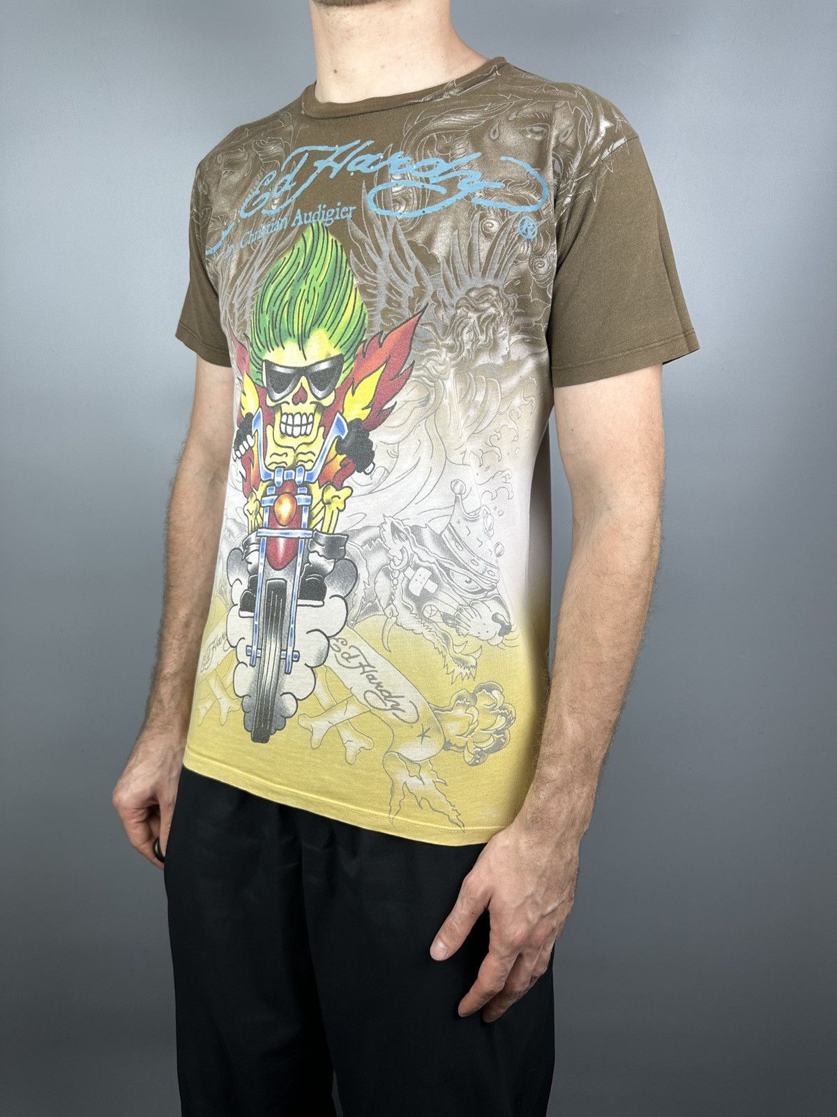 Ed Hardy Y2K Ed Hardy Skull Affliction Opium TShirt Tee Rhinestones Size US M / EU 48-50 / 2 - 3 Thumbnail