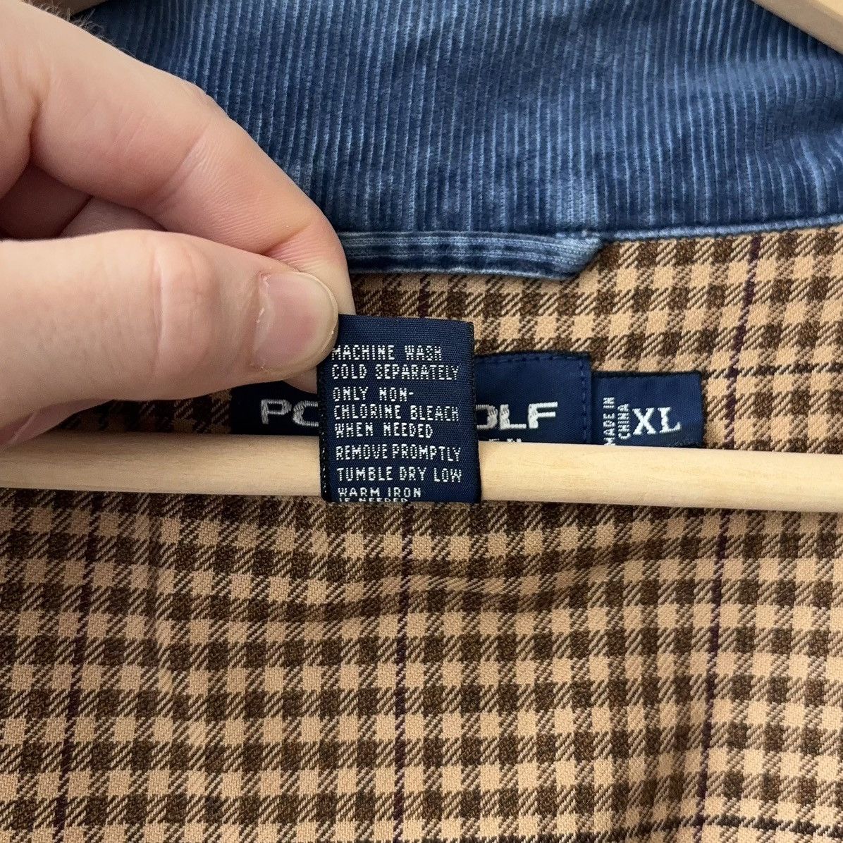 Polo Ralph Lauren Vintage Polo Golf Corduroy Bomber Jacket Plaid Lined Size US XL / EU 56 / 4 - 5 Thumbnail