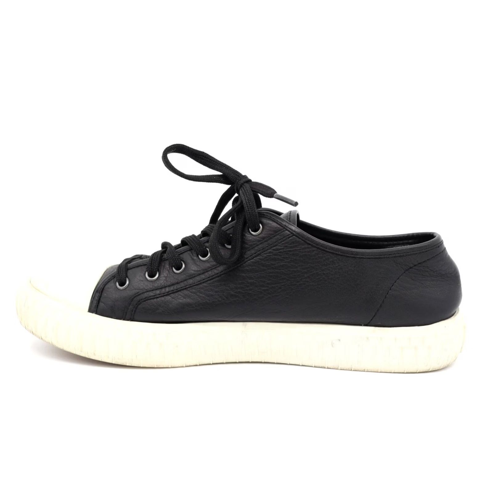 Eileen Fisher Eileen Fisher Women's Sneaker Black Leather Captoe W/White Rubber Sole Sz 8 XS-Long? Size US 8 / IT 38 - 4 Thumbnail