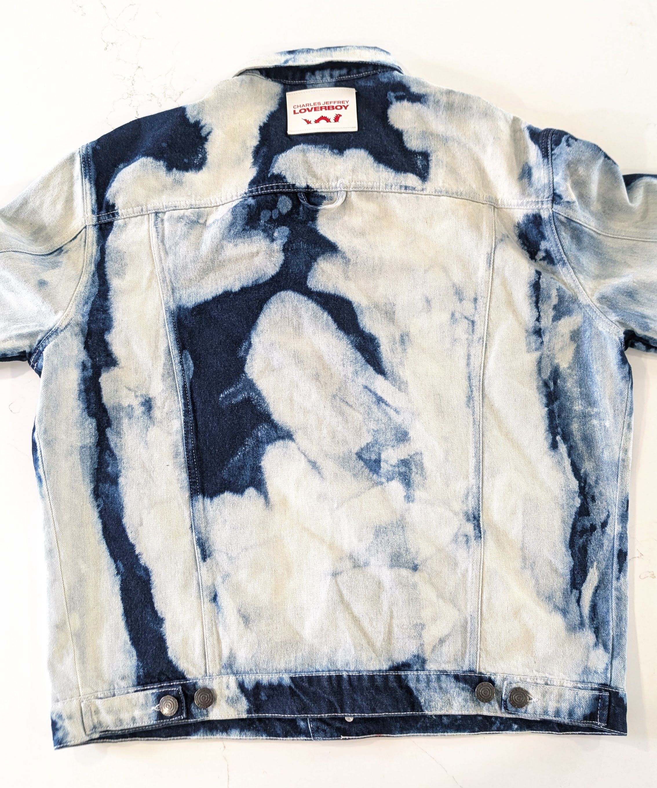 Charles Jeffrey LOVERBOY Charles Jeffrey Loverboy AW24 Bleached Denim Jacket Size US M / EU 48-50 / 2 - 2 Thumbnail