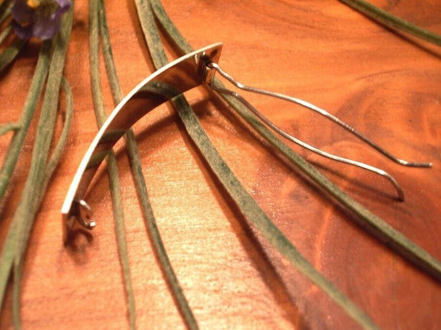 Designer Square Sterling Silver Modernist Hair Clip Comb Size ONE SIZE - 2 Thumbnail