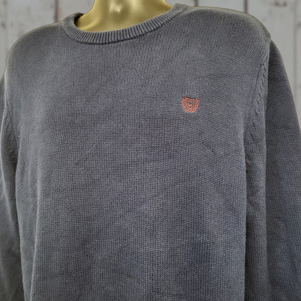 Chaps Chaps Sweater Men’s Large Navy Blue Tight-Knit Pullover Logo Golf Preppy Crew Neck” Size US L / EU 52-54 / 3 - 1 Thumbnail