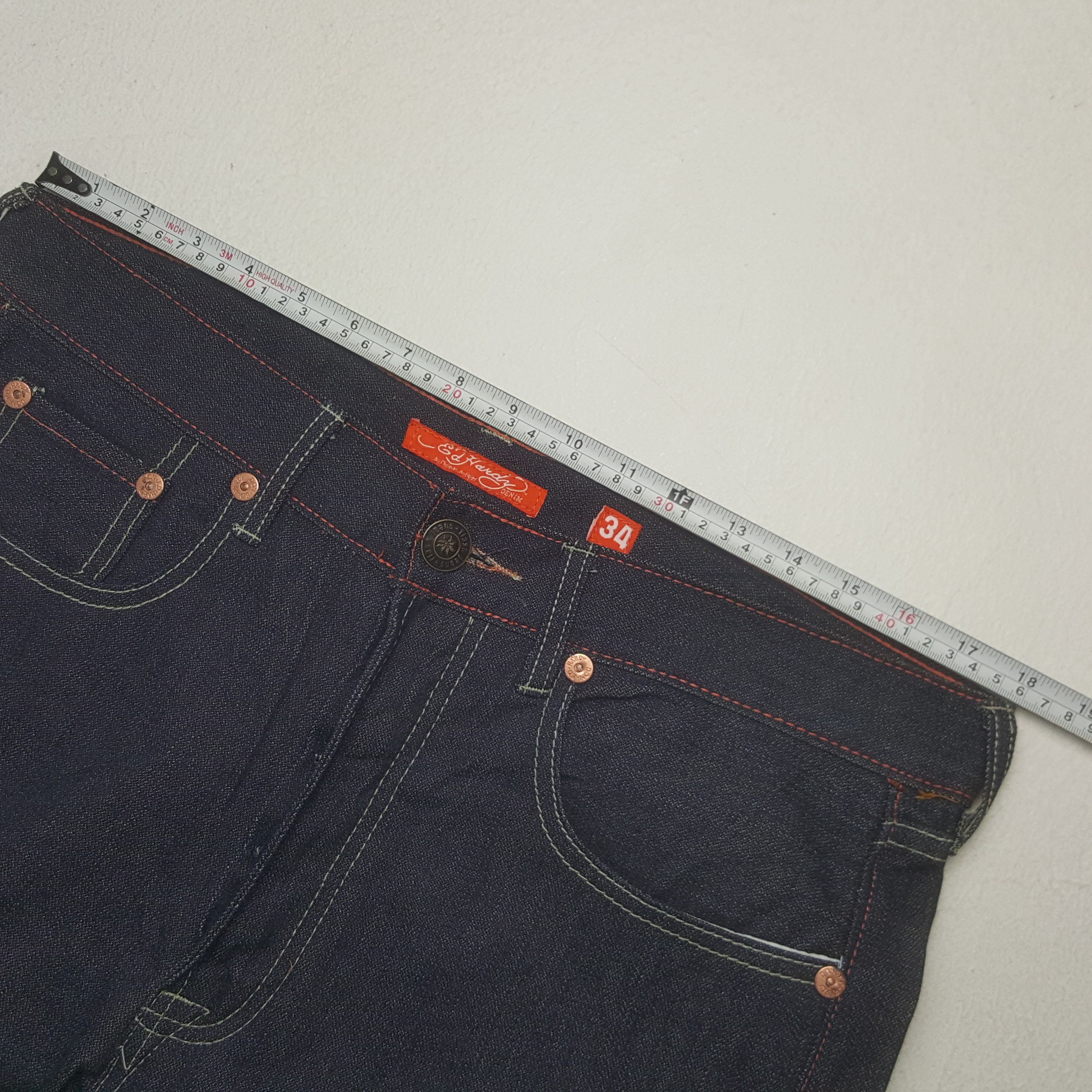 Christian Audigier × Ed Hardy × Vintage Vintage Ed Hardy by Christian Audiger Baggy Denim Jeans Size US 36 / EU 52 - 9 Thumbnail