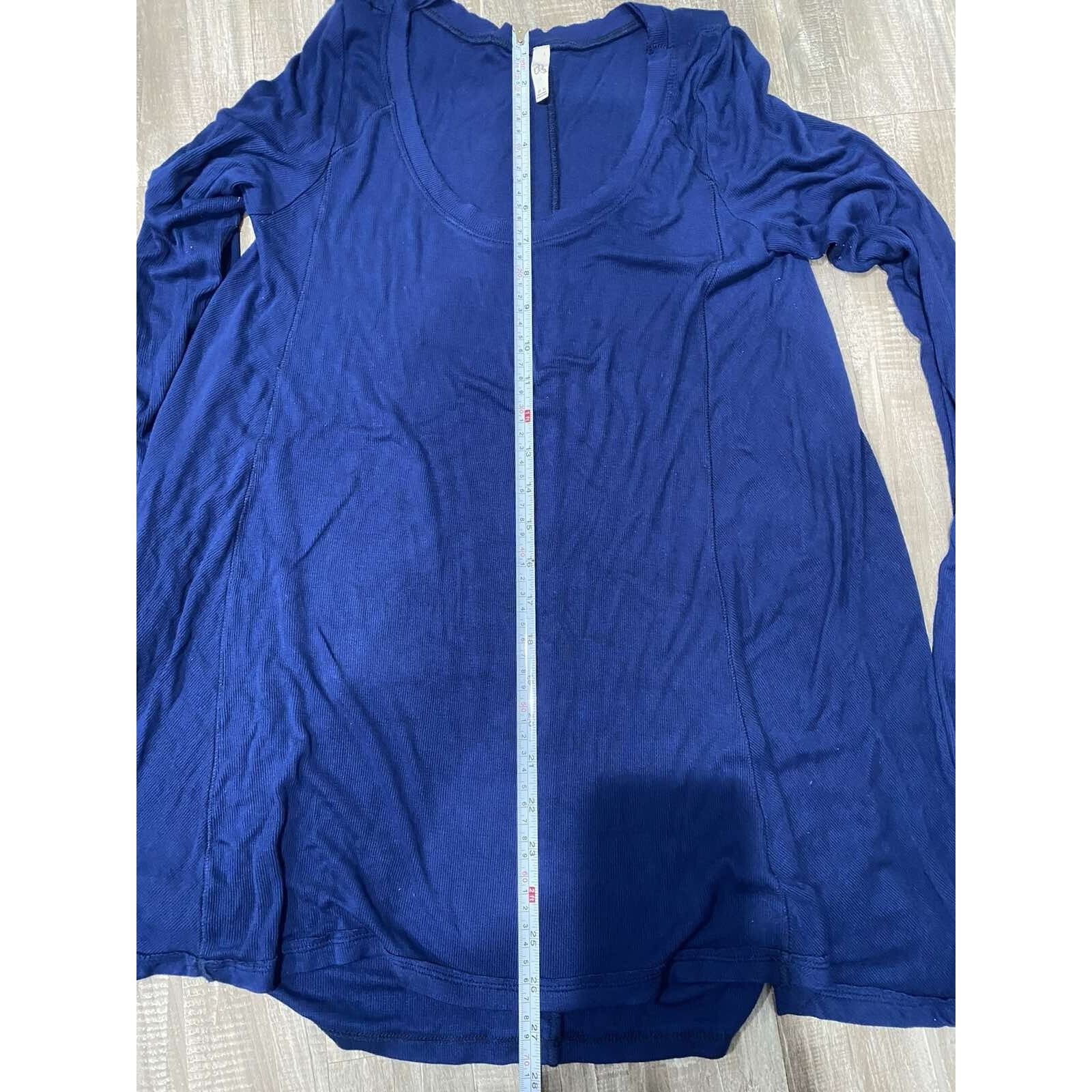 Free People Free People Women's Textured Knit Top Blue Size M A003310 Size M / US 6-8 / IT 42-44 - 5 Thumbnail