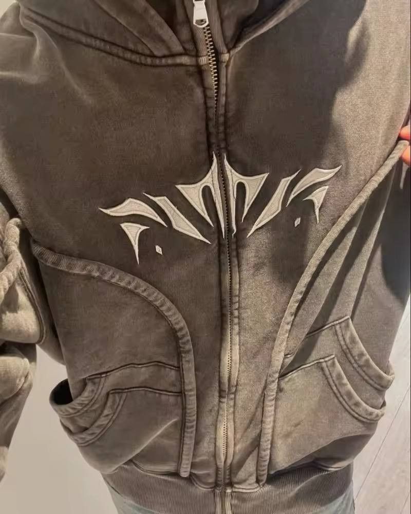Japanese Brand × Vintage heavy hooded sweatshirt with a zippered hood. Size US L / EU 52-54 / 3 - 3 Thumbnail