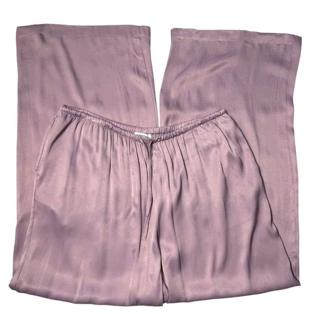 Nordstrom New Nordstrom Tie Front Satin Wide Leg Dusty Rose Pants Siz Size 26" / US 2 / IT 38 - 3 Thumbnail