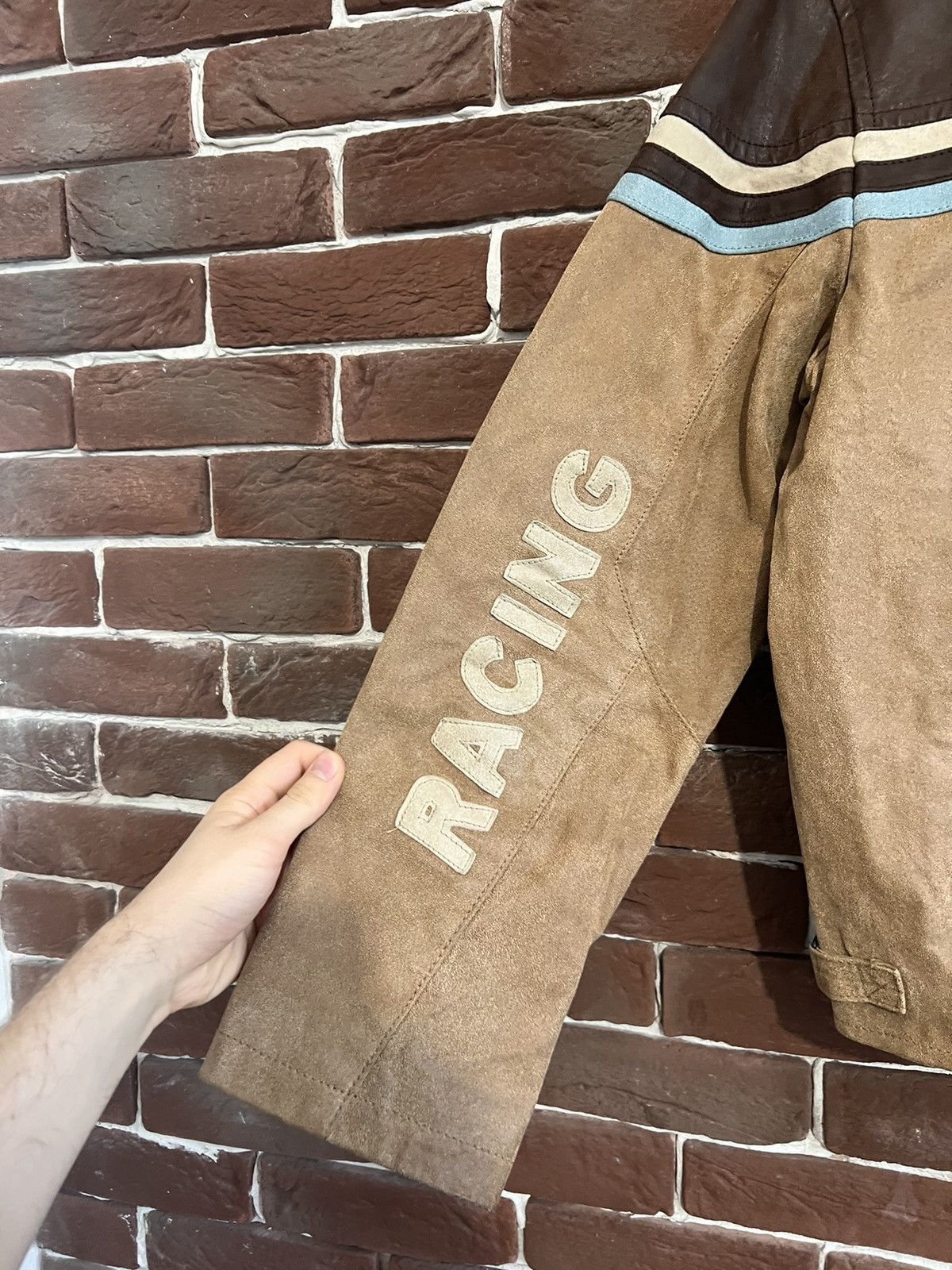 Vintage Genuine Leather Vintage Brown Racing Moto Hype Jacket Speed Size US L / EU 52-54 / 3 - 7 Thumbnail