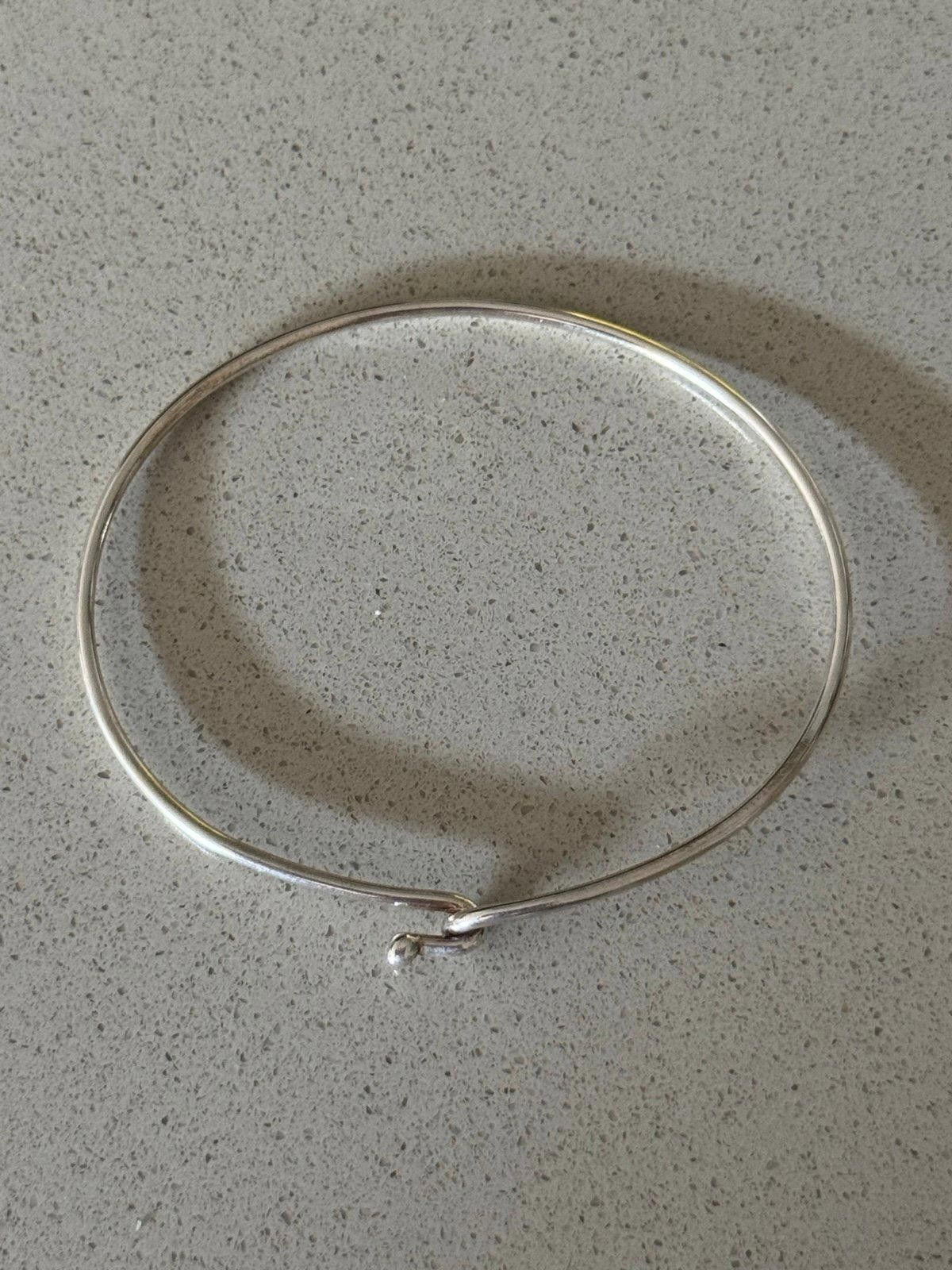 Designer James Avery 925 Hook And Eye Bangle Charm Bracelet Size ONE SIZE - 3 Thumbnail