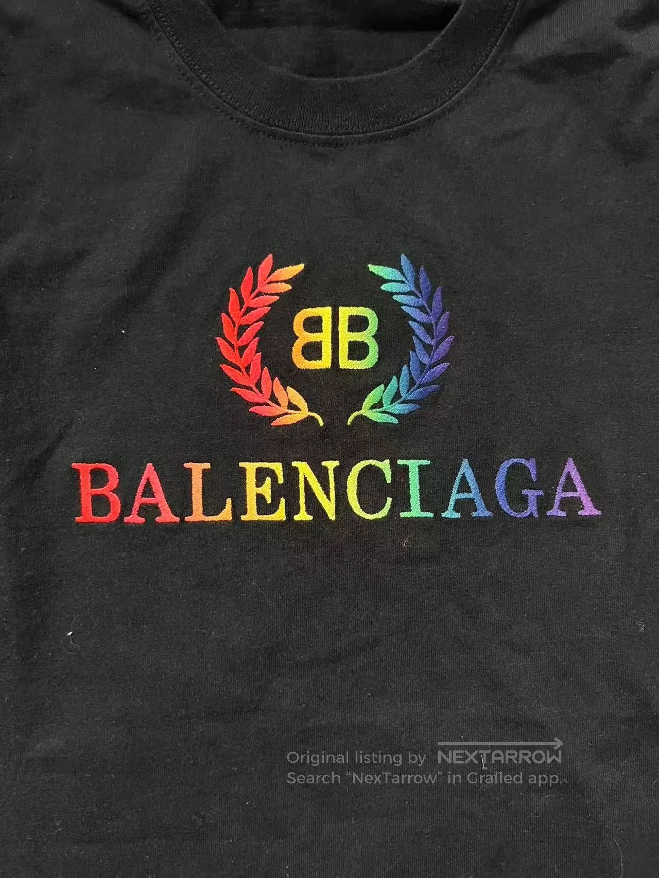 Balenciaga Balenciaga Rainbow Logo Short Sleeve T. Size XS / US 0-2 / IT 36-38 - 3 Thumbnail