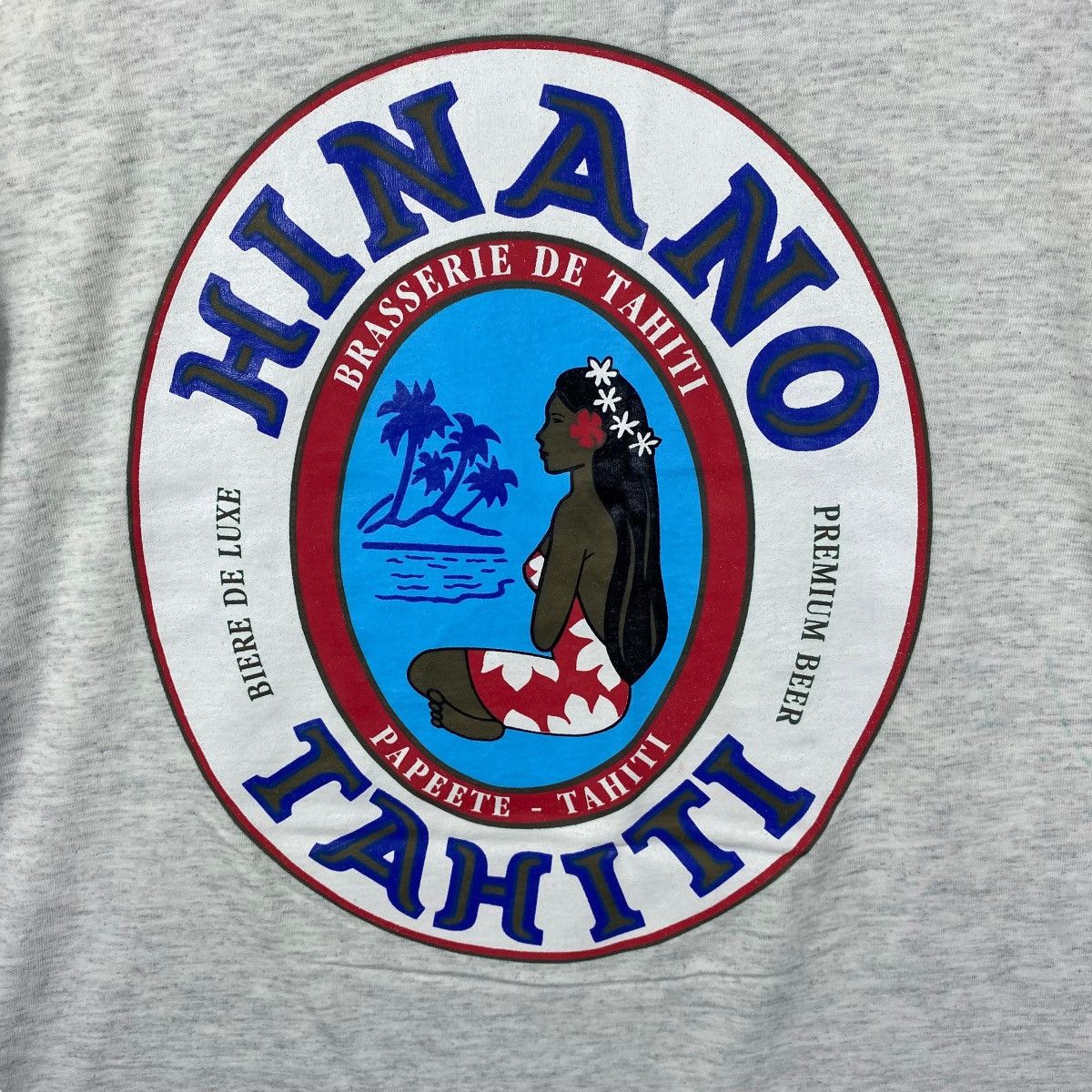 Vintage Vintage 90's HINANO TAHITI Beer Graphic Tee Shirt Size US XL / EU 56 / 4 - 2 Thumbnail