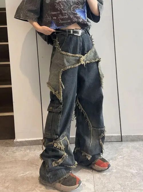 image of Vintage Women Denim Jeans in Blue (Size 32)