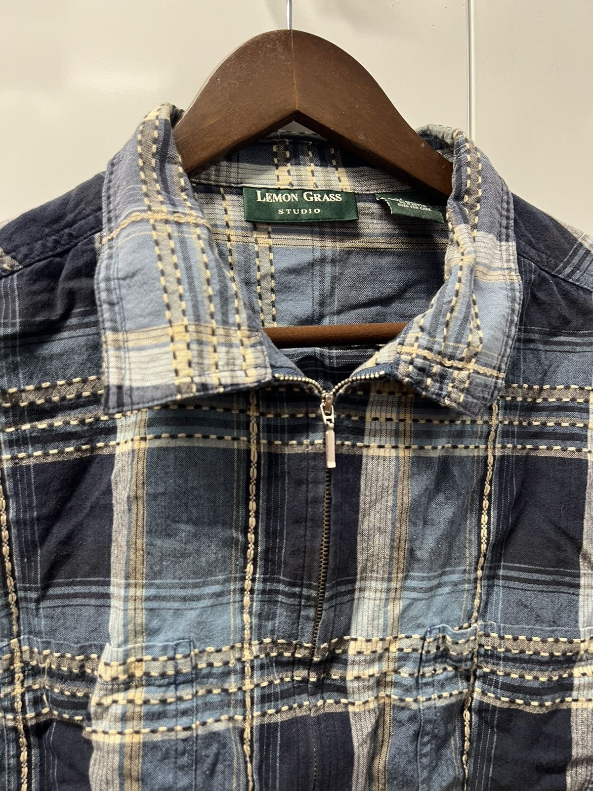 Vintage Y2K 2000's VTG Vintage Lemon Grass Studio Plaid Retro Shirt Size US M / EU 48-50 / 2 - 7 Thumbnail