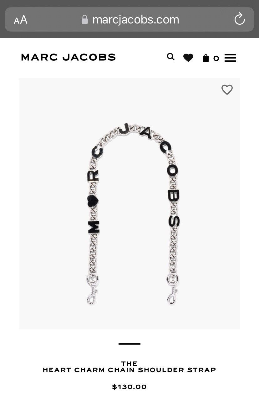 Marc Jacob’s “Heart Charm Chain” Shoulder Strap