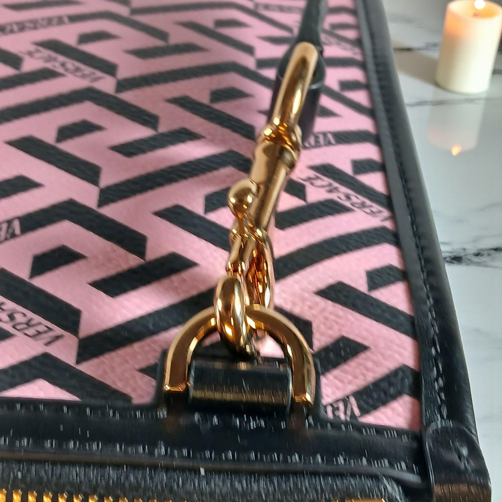 Versace Versace La Greca Signature Coated Canvas Leather Crossbody Size ONE SIZE - 17 Thumbnail