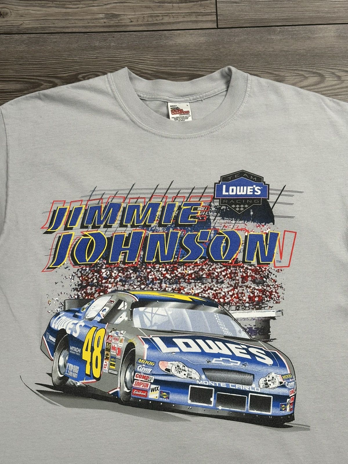 Chase Authentics × NASCAR Vintage Y2K Jimmie Johnson Nascar Lowes Racing T Shirt Size US L / EU 52-54 / 3 - 3 Thumbnail