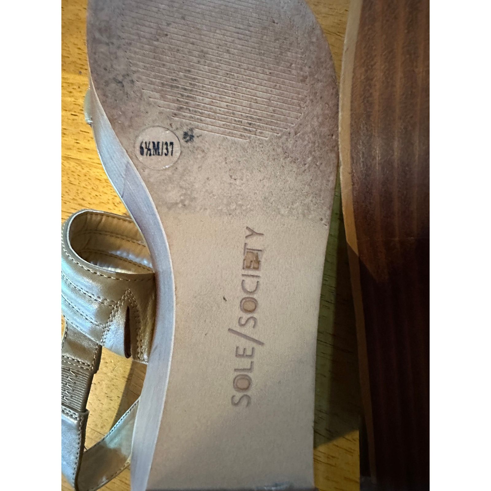 Other Sole Society Amberly Wedge Platform Sandals Taupe/Gray 6.5M Size US 6.5 / IT 36.5 - 6 Thumbnail