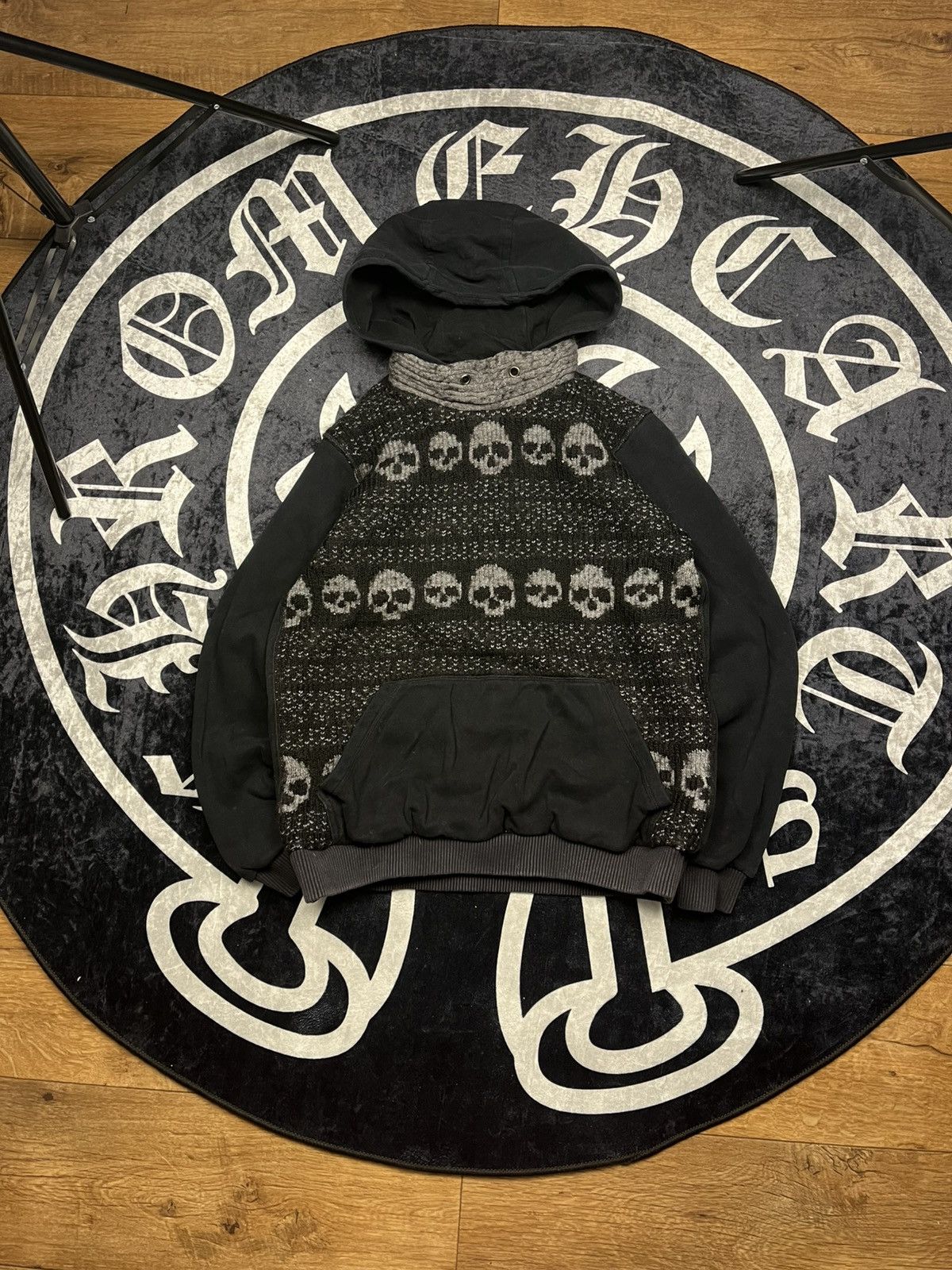 If Six Was Nine Rock Rebel LGB IfSixWasNine Hoodie Knit Sweater SkulL Size US L / EU 52-54 / 3 - 2 Thumbnail