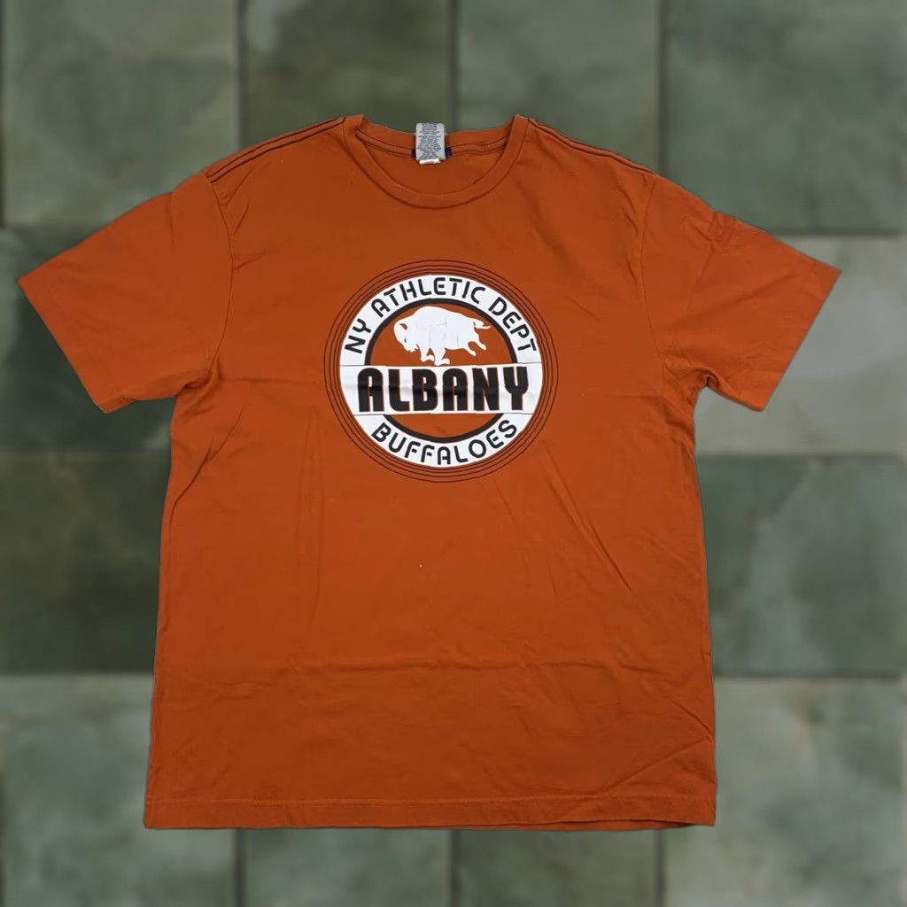 Old Navy VINTAGE Old Navy T Shirt Adult M Orange Athletic New York Y2K Size US M / EU 48-50 / 2 - 1 Thumbnail