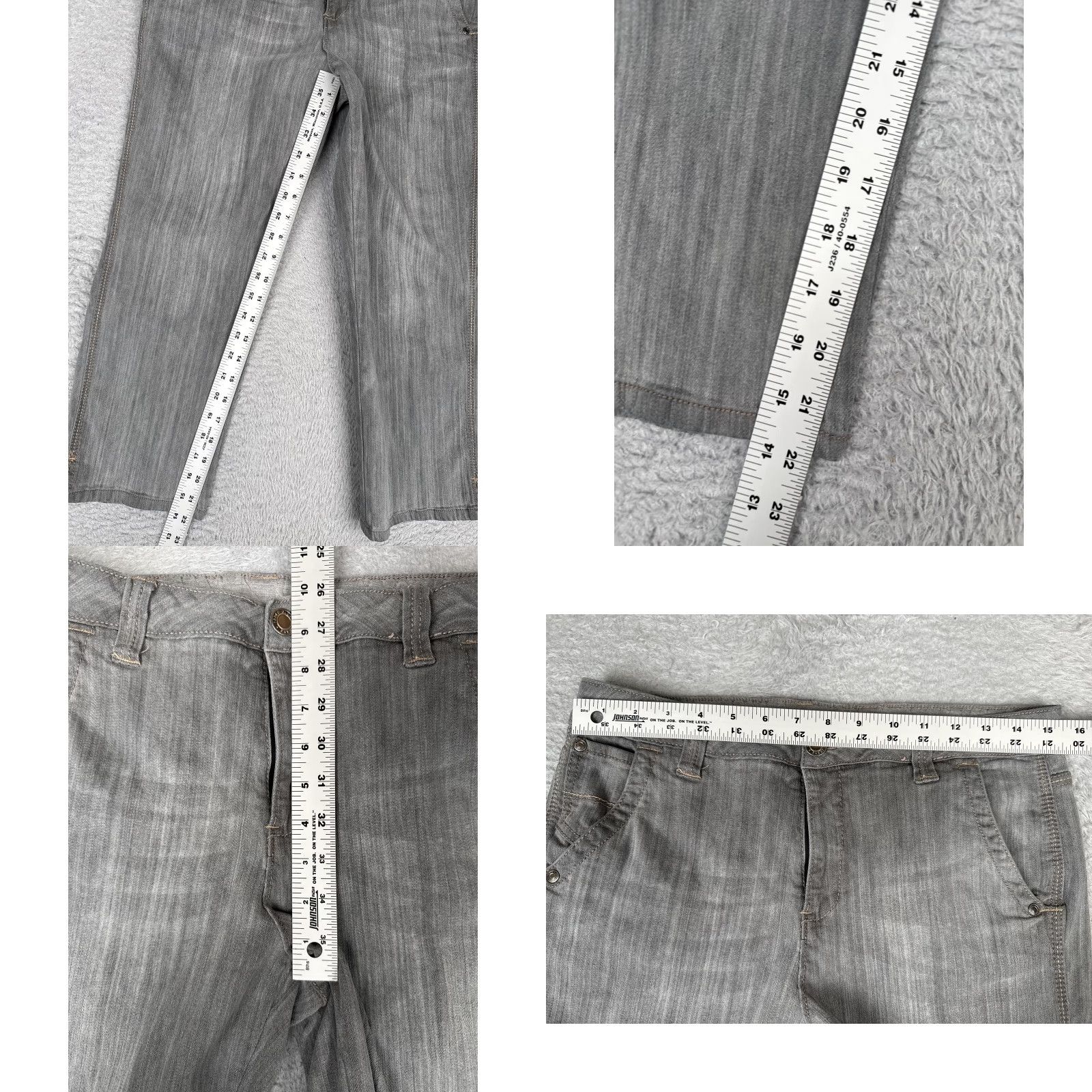 Faded Glory Faded Glory Jeans Capri Womens 30x22 Gray Med Wash Denim Regular Casual City 5-Pocket Womens Size 30" / US 8 / IT 44 - 8 Thumbnail