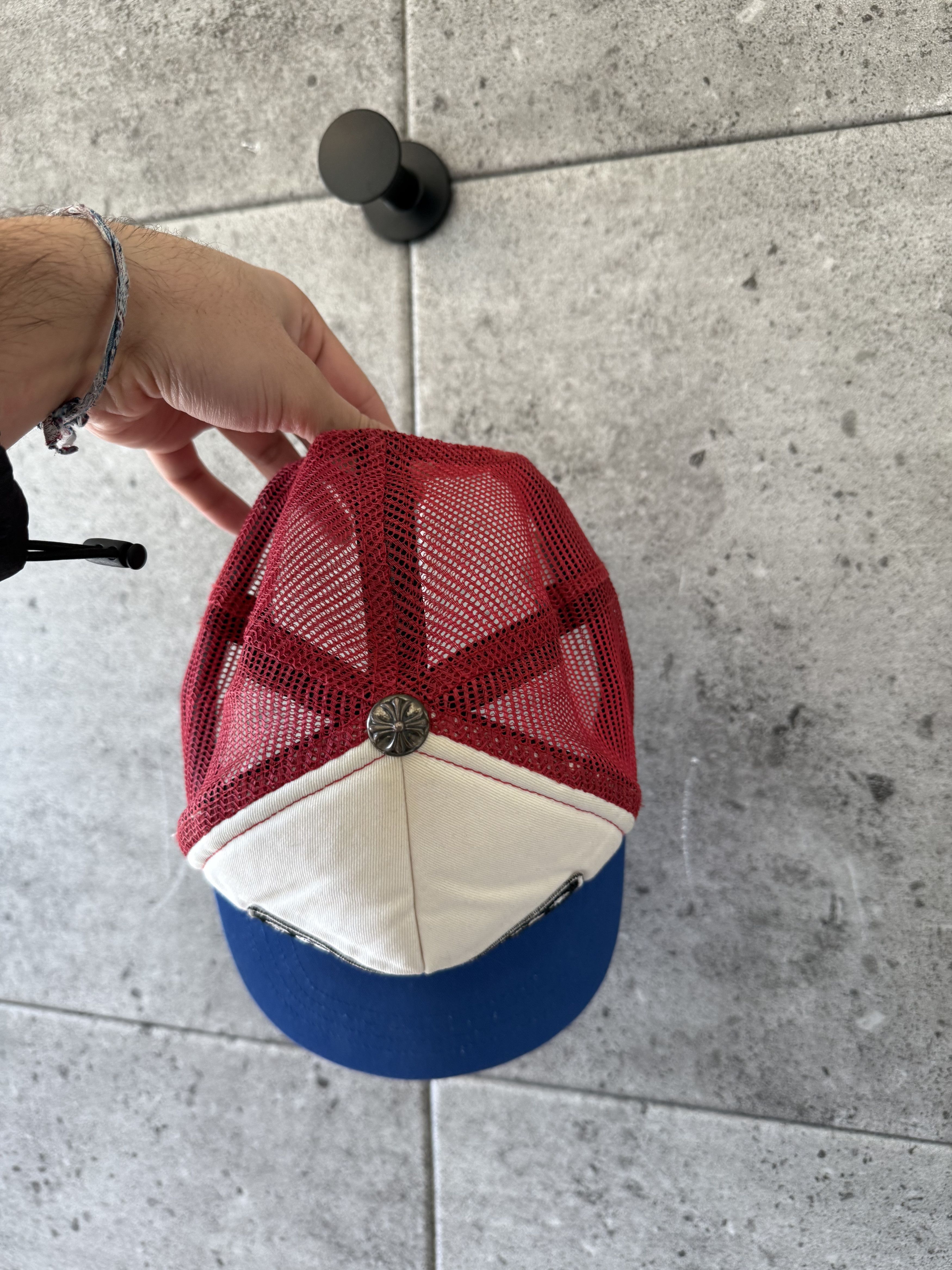 Chrome Hearts Chrome hearts blue and red fuck trucker hat Size ONE SIZE - 2 Thumbnail
