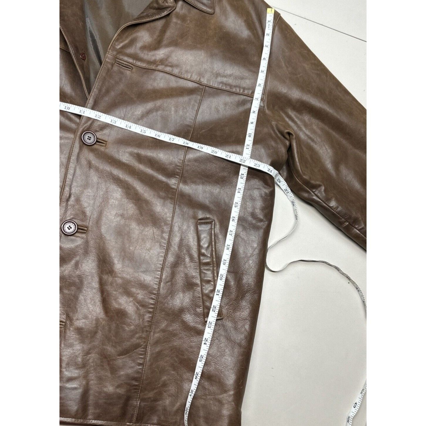 Other DIMENSIONS New York 2XL Brown Leather Coat (Dry Clean Only) Size US XXL / EU 58 / 5 - 8 Thumbnail