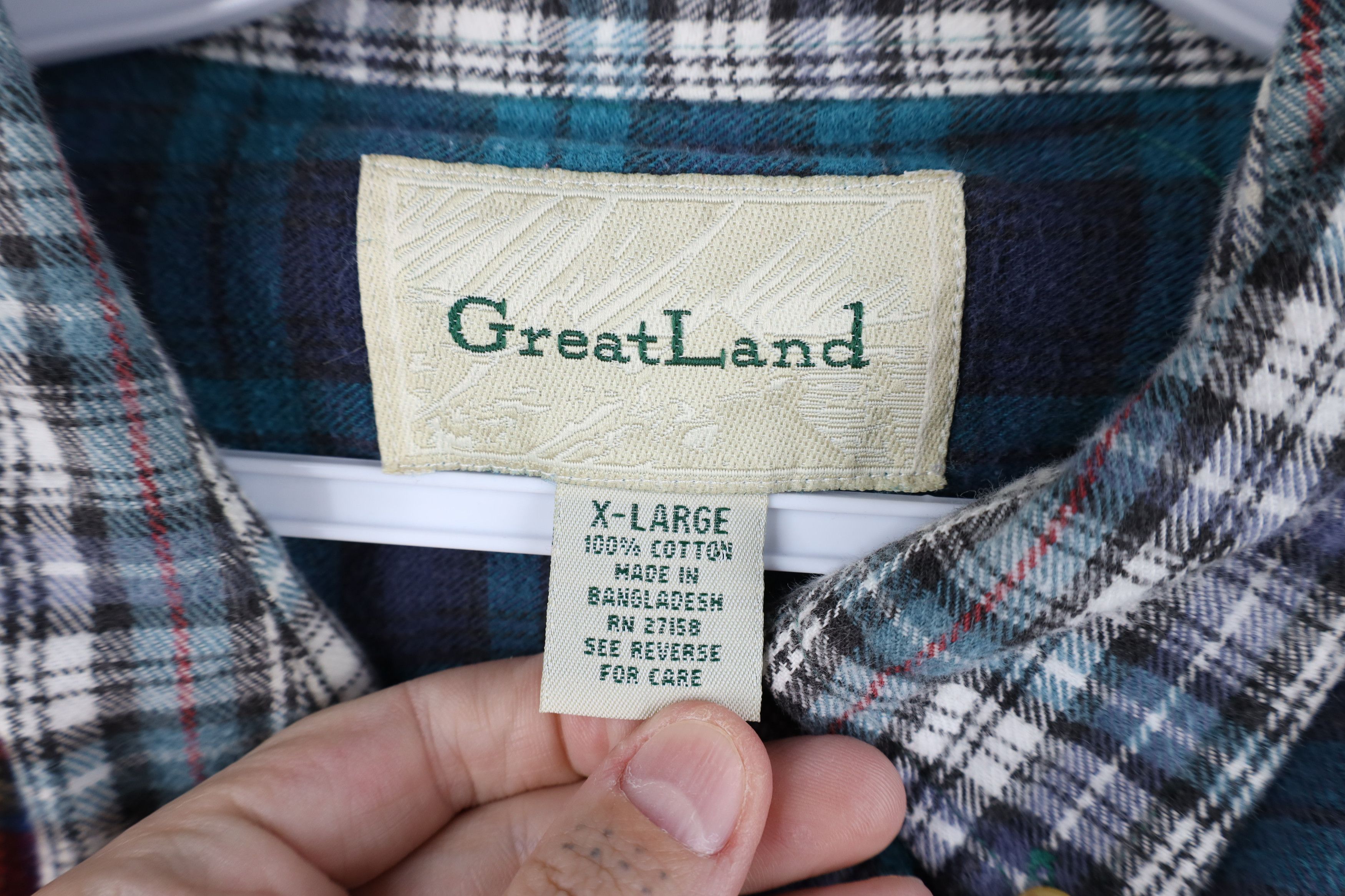 Vintage Vintage 90s Streetwear Cut and Sew Flannel Button Down Shirt Size US XL / EU 56 / 4 - 7 Thumbnail