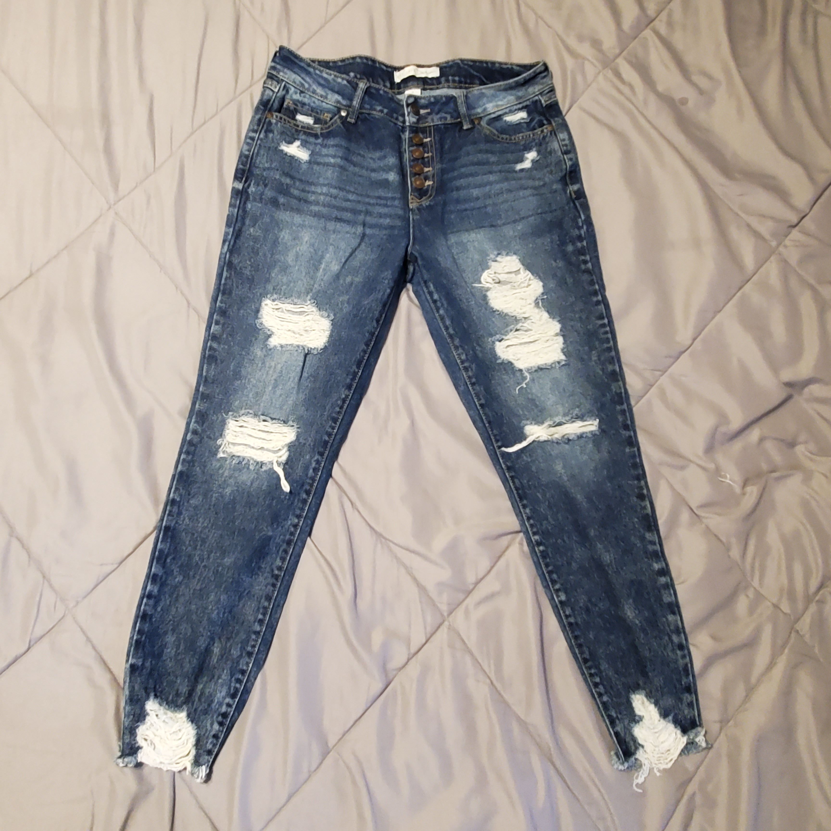Other Distressed Ankle Blue Jeans from Cato SZ:8 Size 30" / US 8 / IT 44 - 8 Thumbnail