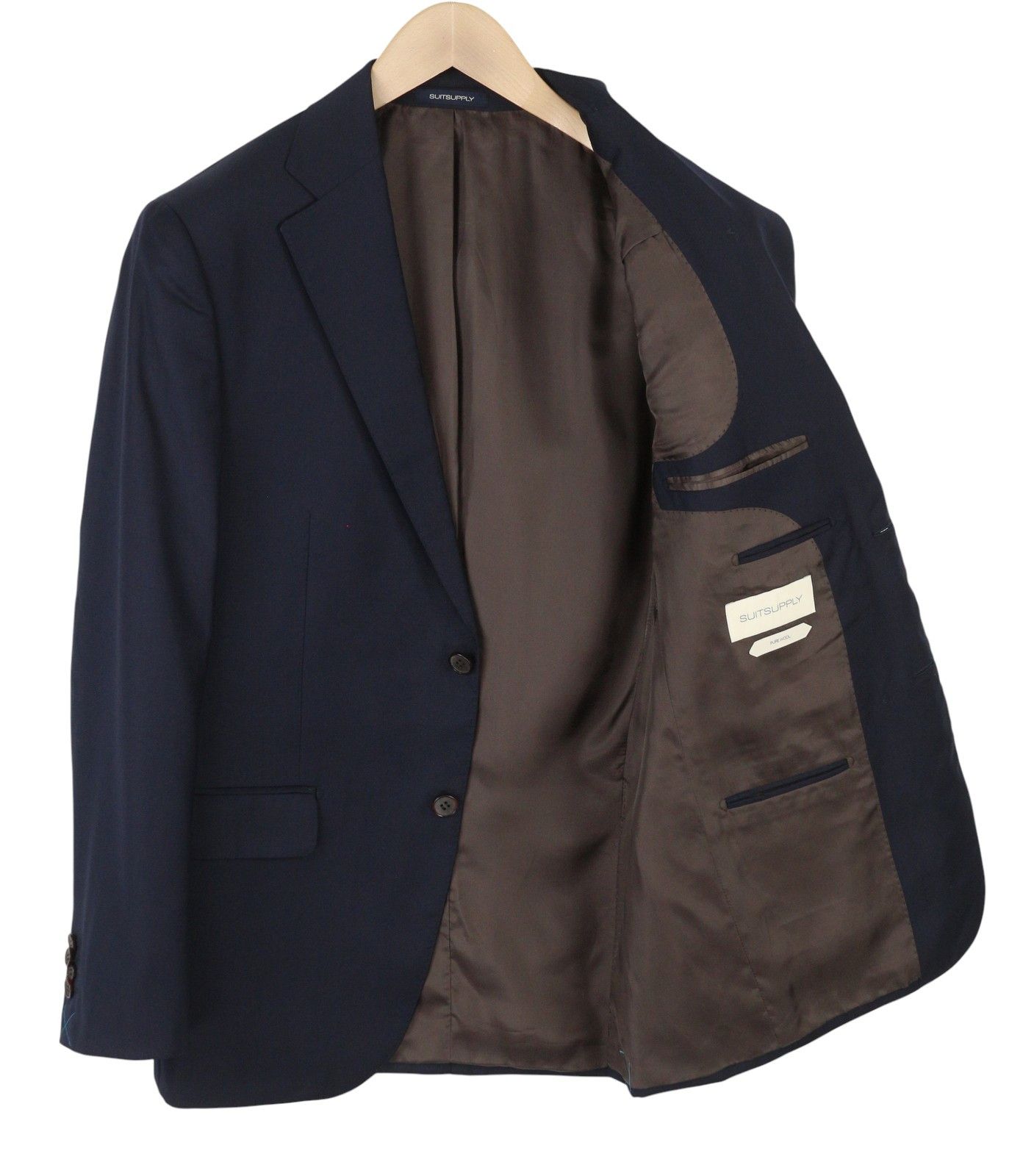 Suitsupply NAPOLI UK38R Blue Wool Notch Lapel Blazer 87261 Size 38R - 2 Thumbnail