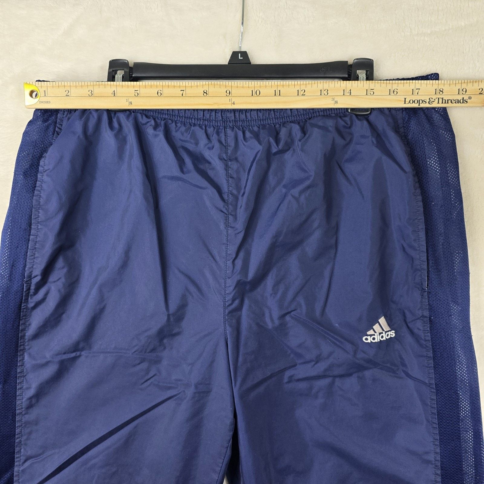 Adidas Vintage Y2K Adidas Track Pants Mens Large Blue Windbreaker Size US 36 / EU 52 - 10 Thumbnail