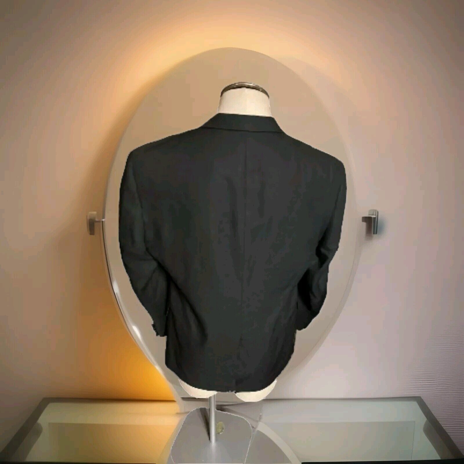 Burberry Burberry London Mens Wool Blazer Size 40R Black Two Button Size 40R - 2 Thumbnail