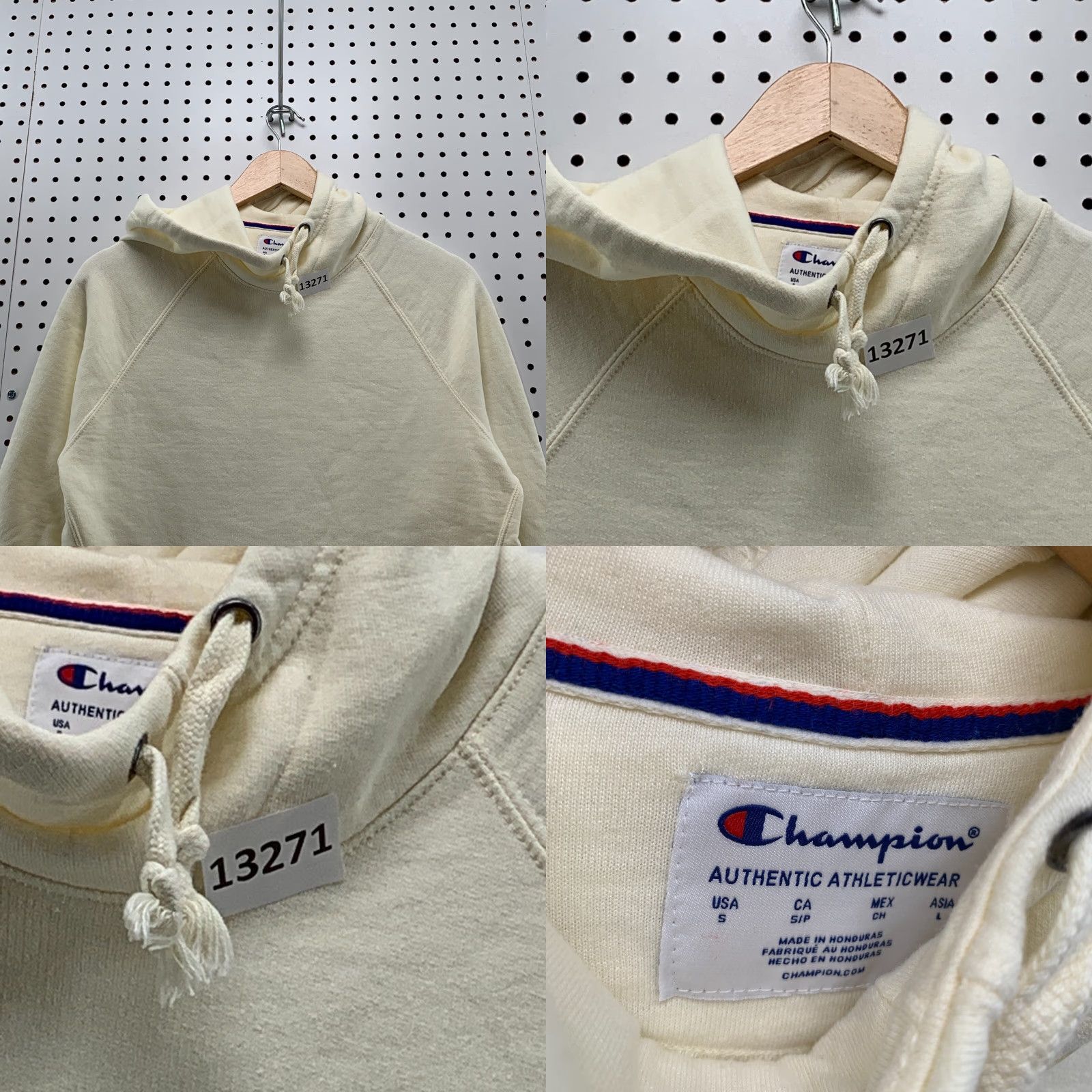Champion Champion Hoodie Front Pocket Pullover Beige Womens Size Small Long Sleeve Size S / US 4 / IT 40 - 8 Thumbnail