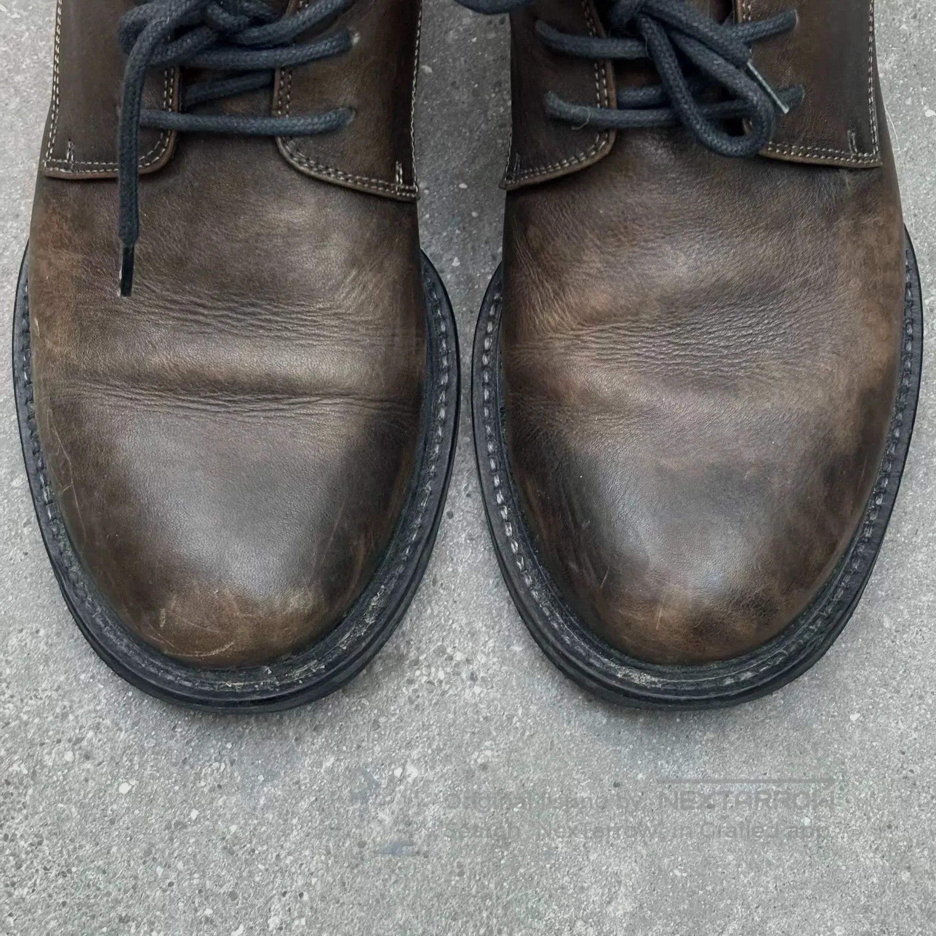 Ann Demeulemeester ann demeulemeester distressed leather derby shoes. Size US 7.5 / EU 40-41 - 3 Thumbnail