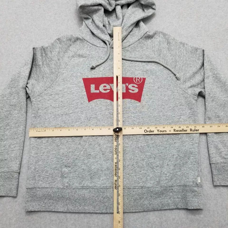 Levi's Levis Mens Hoodie Large Gray Long Sleeve Pullover Logo Size US L / EU 52-54 / 3 - 8 Thumbnail