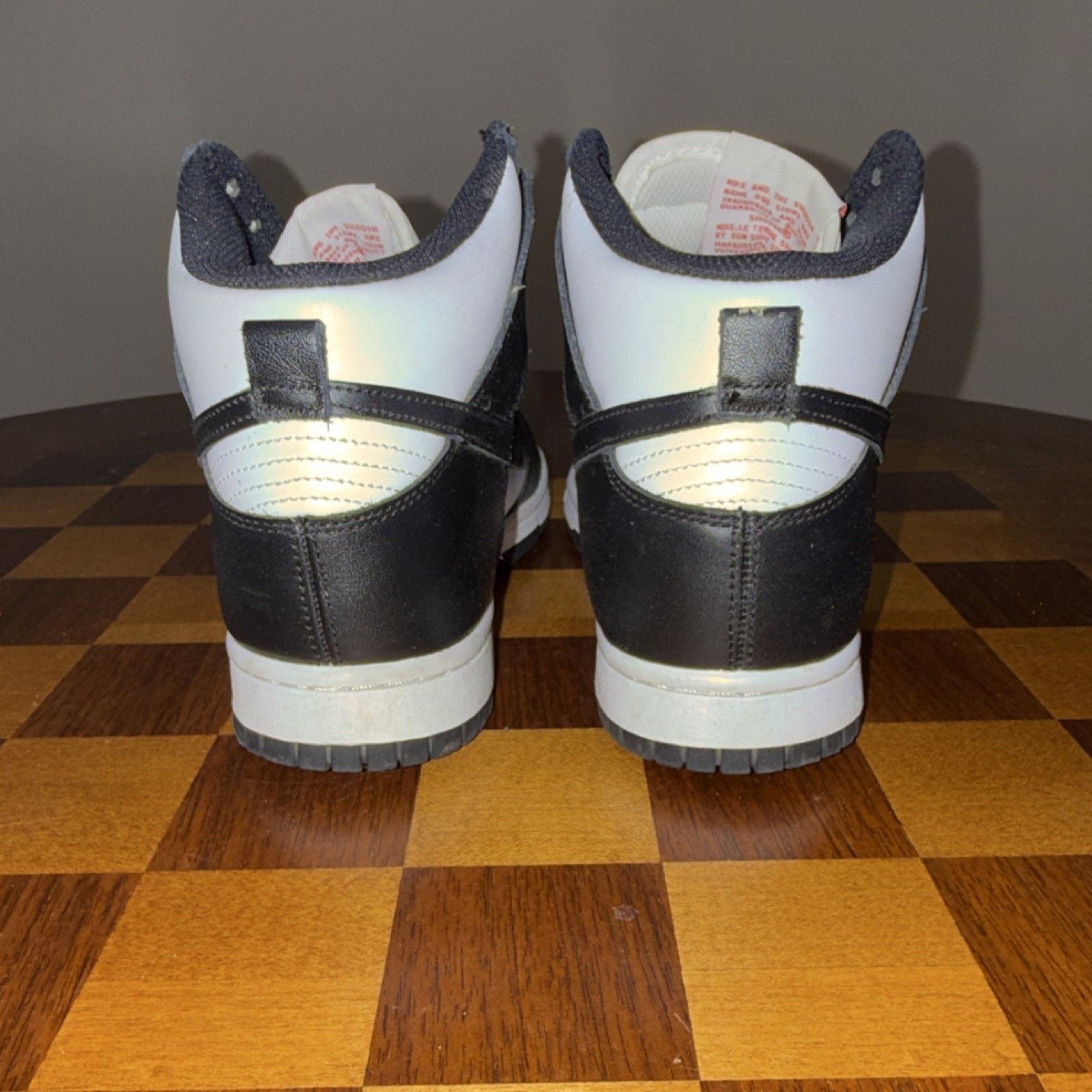 Nike Nike Dunk High Black White Men's PANDA Leather 2022 High Top Size US 8 / EU 41 - 7 Thumbnail