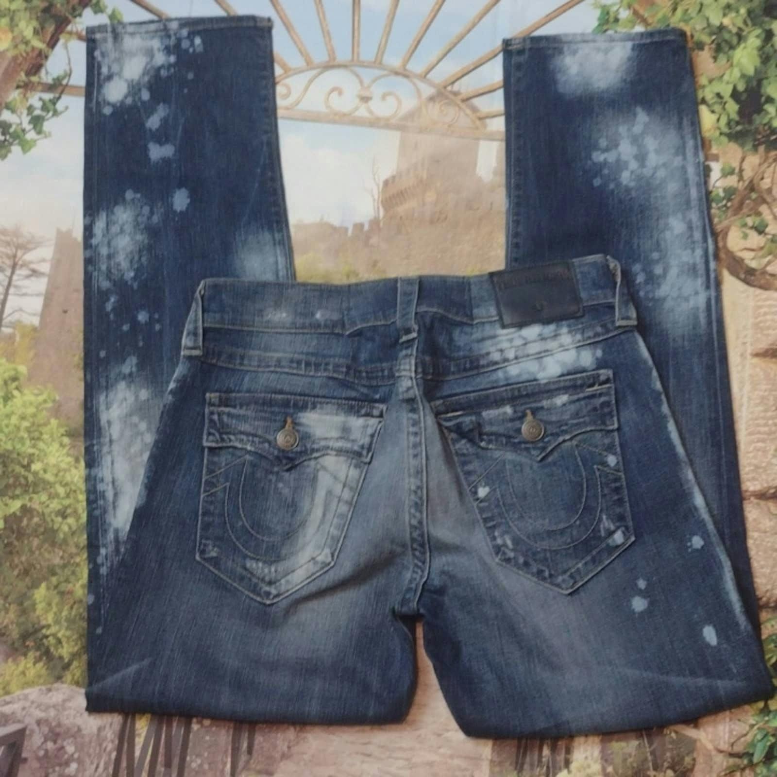True Religion True religion geno relaxed slim paint splatter jeans sz 32 Size US 32 / EU 48 - 7 Thumbnail