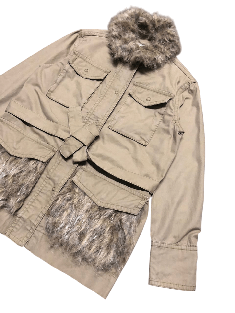 Japanese Brand ANTHROPOLOGIE Faux Fur-Trimmed Field Parka Jacket size xs Size M / US 6-8 / IT 42-44 - 10 Thumbnail