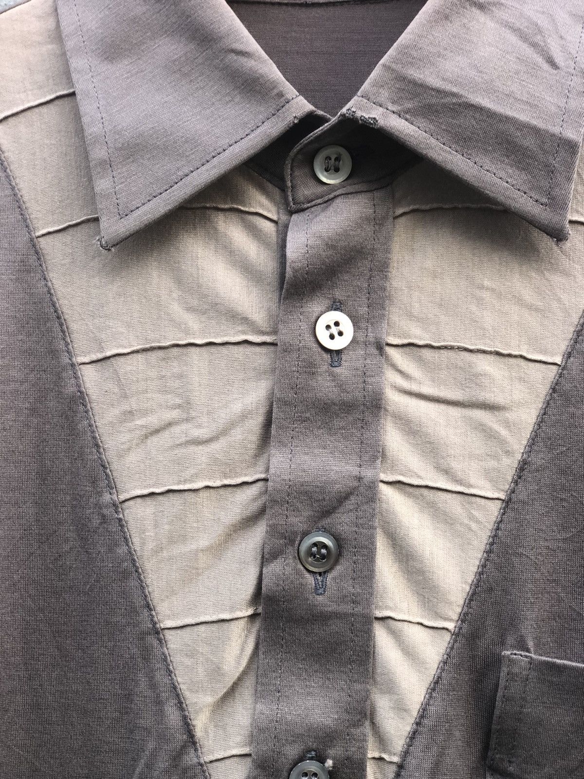 Vintage Yves Saint Laurent Half Button Up Long Sleeve Tee Size US M / EU 48-50 / 2 - 13 Thumbnail
